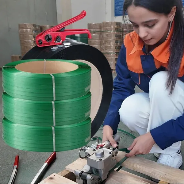 Cuộn đai PET TABI dùng đóng kiện hàng tại kho